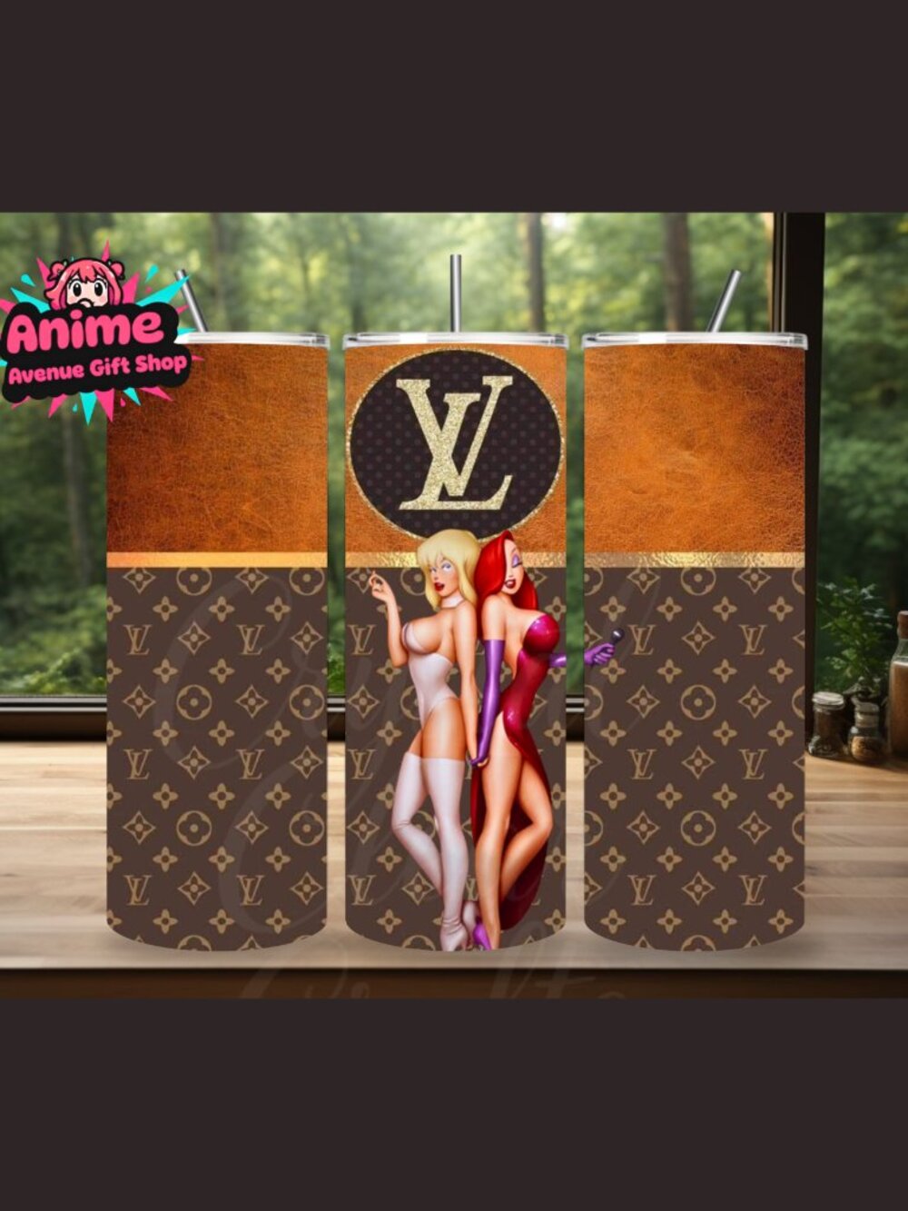 LV Hollie Would & Jessica Rabbit 20oz Stainless Steel Tumbler